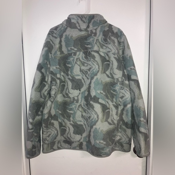 NWT Eddie Bauer All Over Print Sherpa Full Zip Fleece Lined Turtleneck - Picture 9 of 9